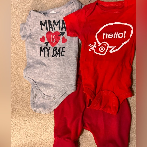 Other - Valentine Baby Clothes Lot 0–3M | Onesies + Red Pants